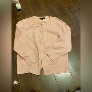 light pink cardigan